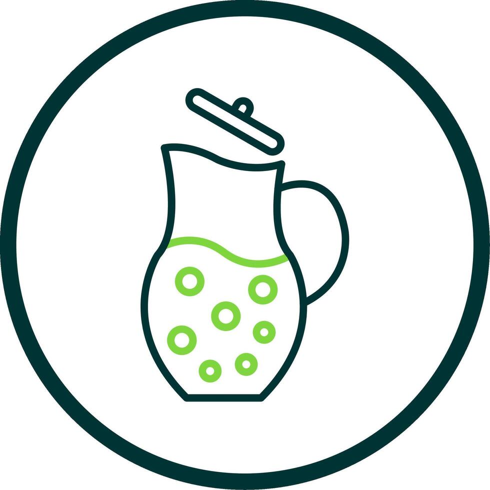 Jug Line Circle Icon Design vector