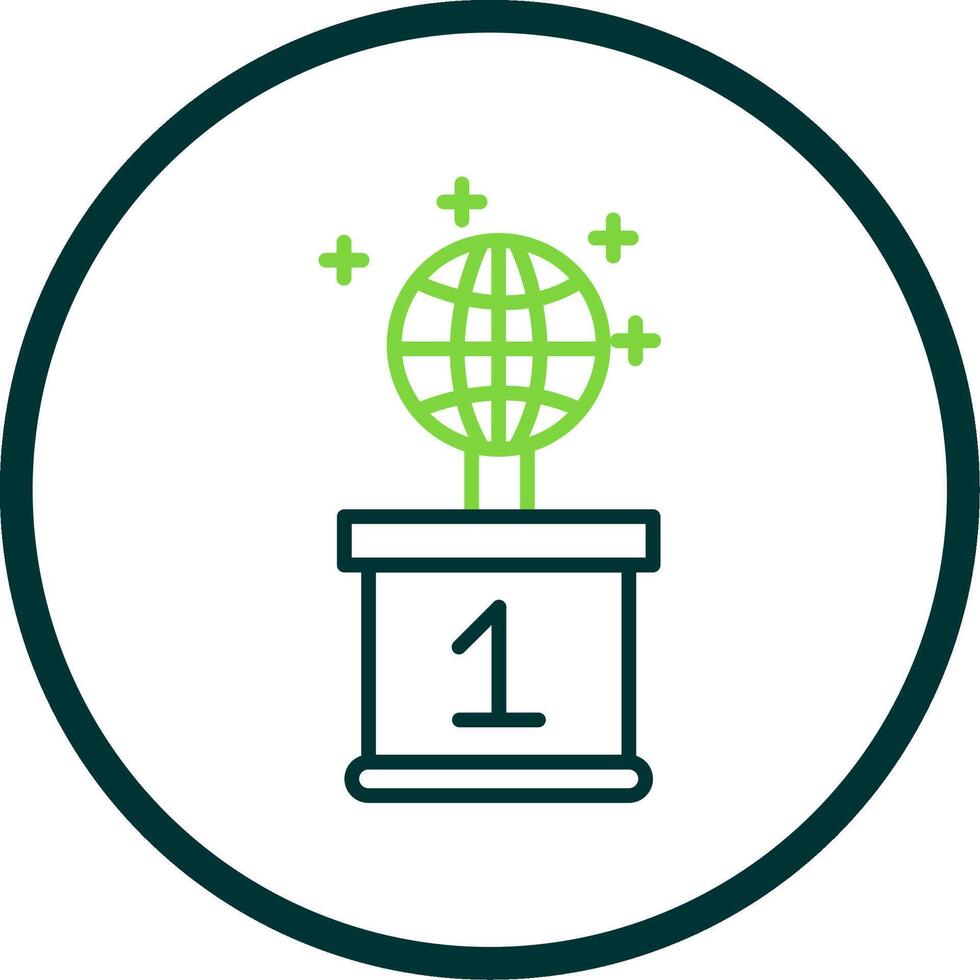 World Line Circle Icon Design vector