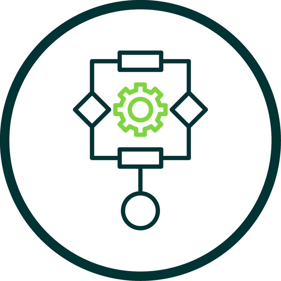 Algorithm Line Circle Icon Design vector