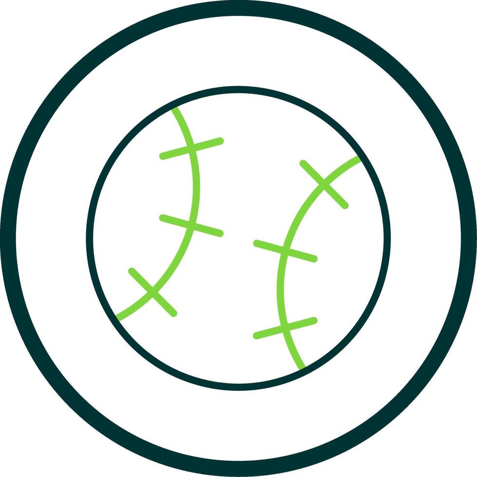 Baseball Line Circle Icon Design vector