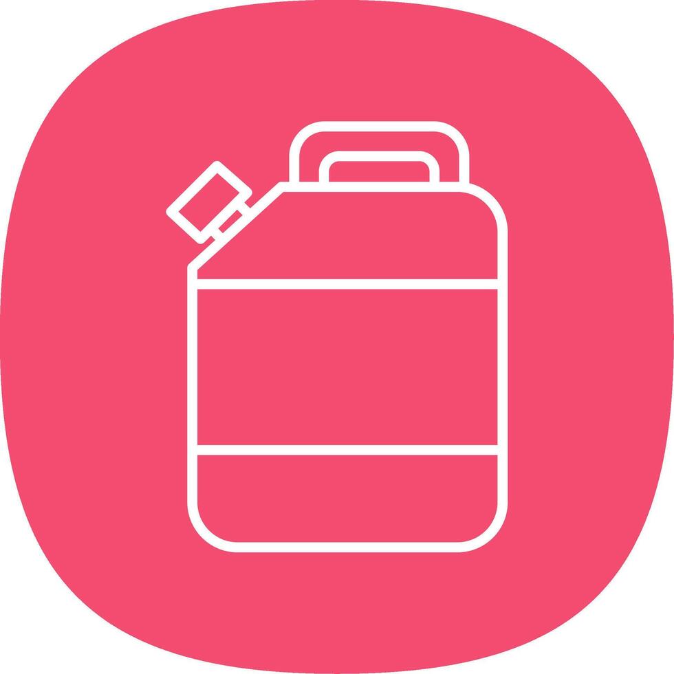 Jerry Can Line Curve Icon Design vector