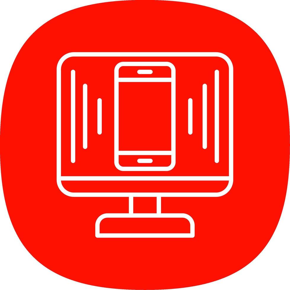 Responsive Design Line Curve Icon Design vector