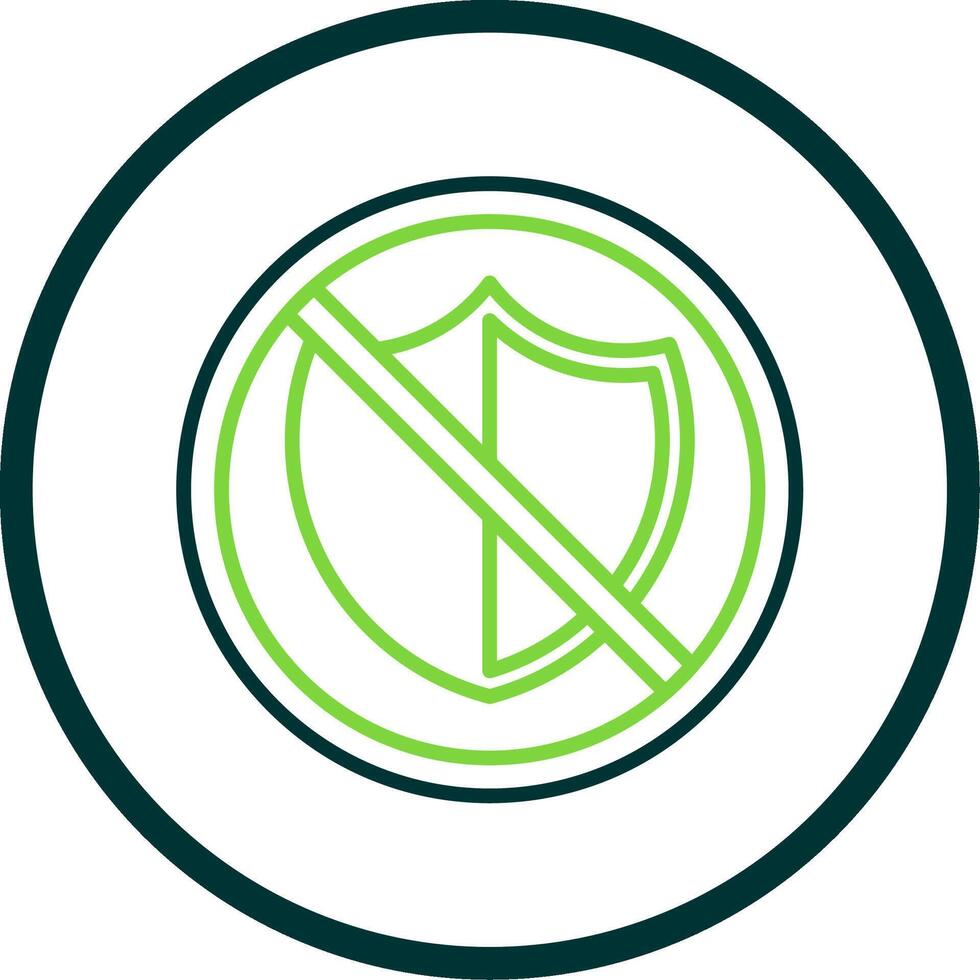 No Security Line Circle Icon Design vector