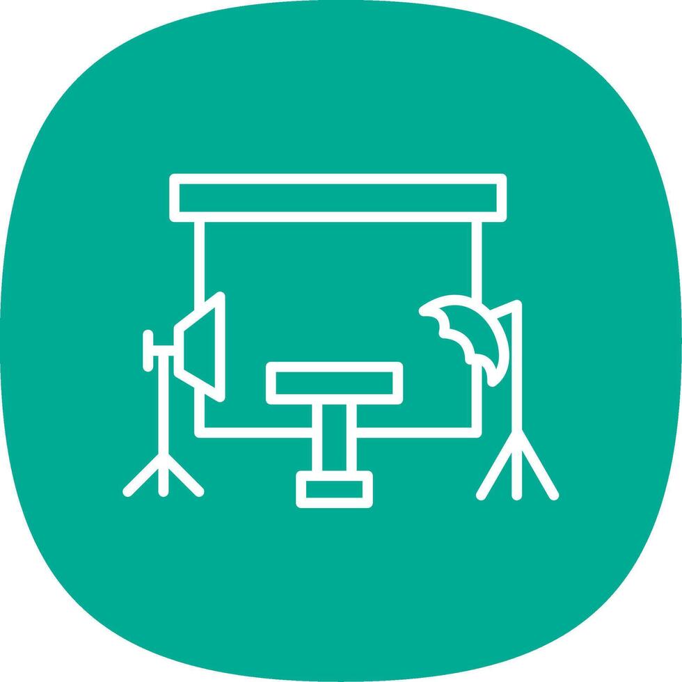 Studio Line Curve Icon Design vector