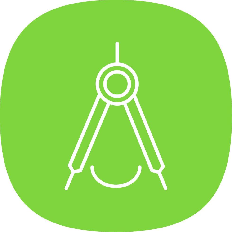 Precision Line Curve Icon Design vector