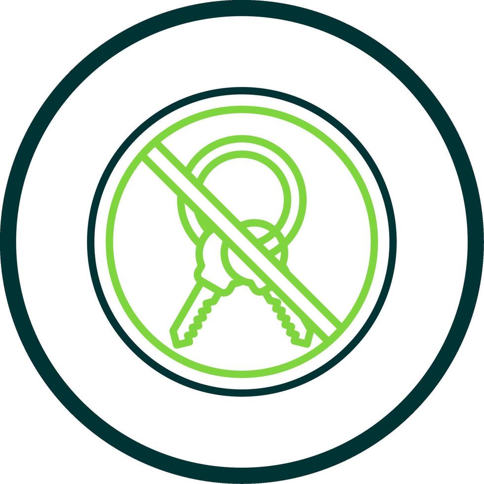 Prohibited Sign Line Circle Icon Design vector