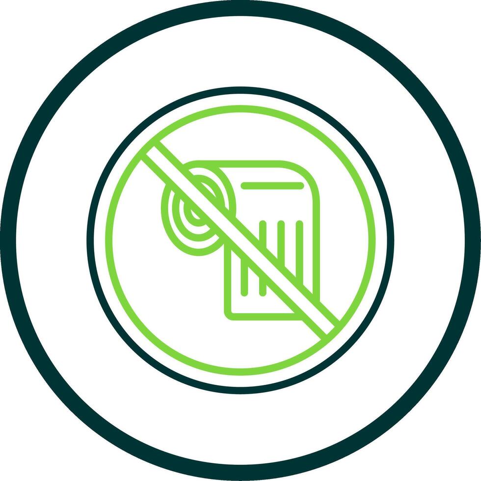 Prohibited Sign Line Circle Icon Design vector
