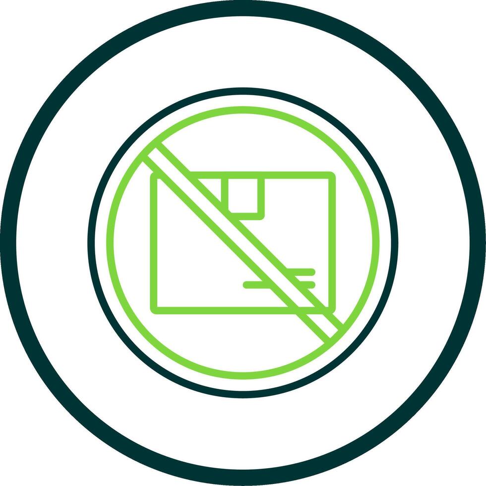 Prohibited Sign Line Circle Icon Design vector