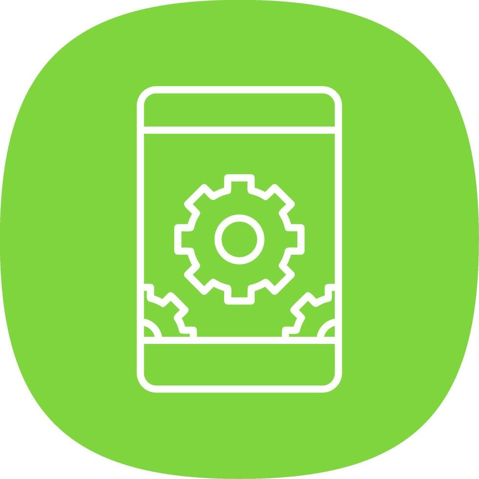 System Preferences Line Curve Icon Design vector