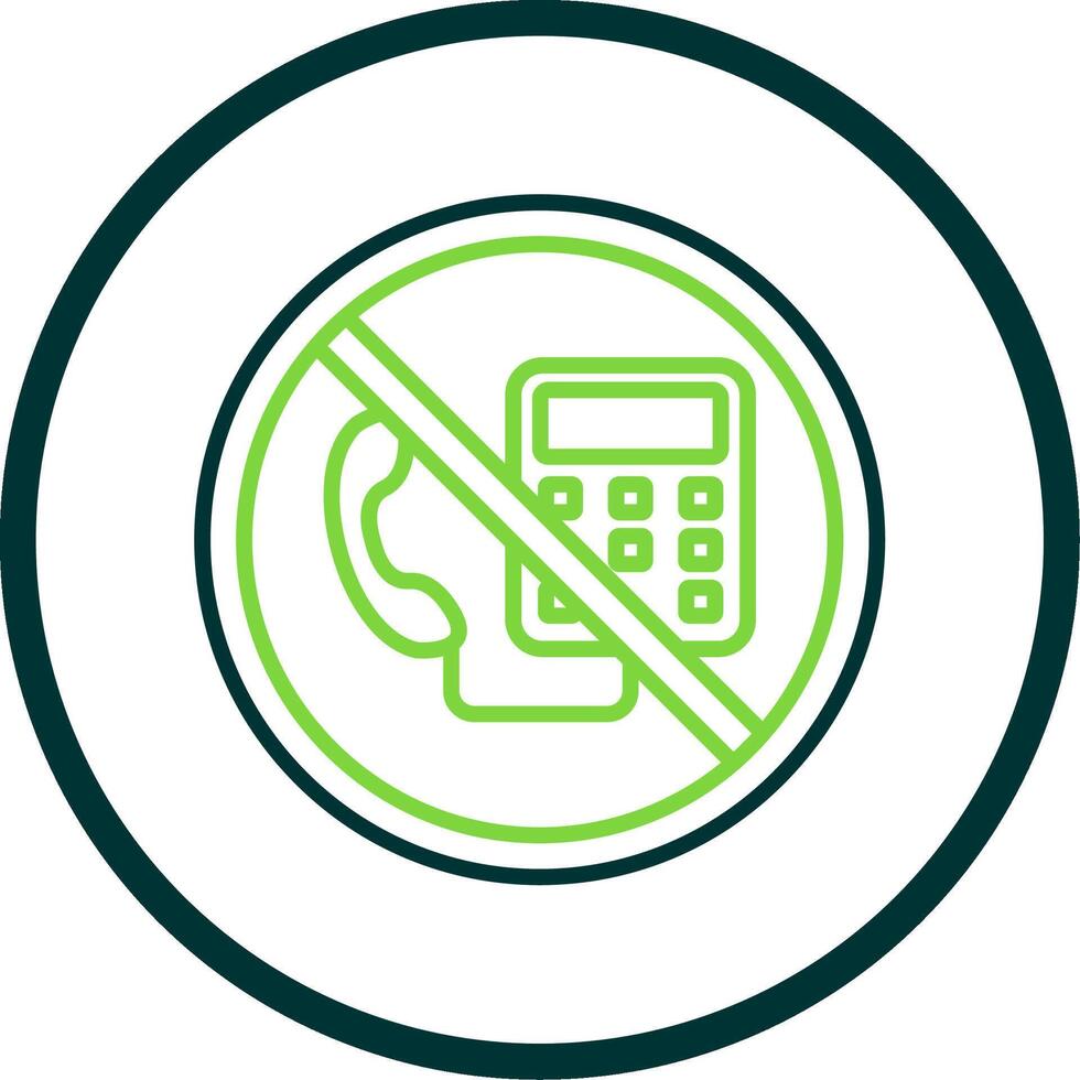 Prohibited Sign Line Circle Icon Design vector