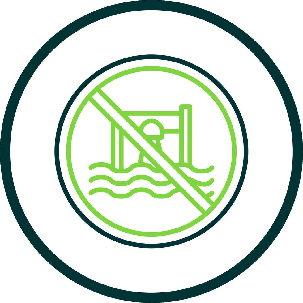 Prohibited Sign Line Circle Icon Design vector