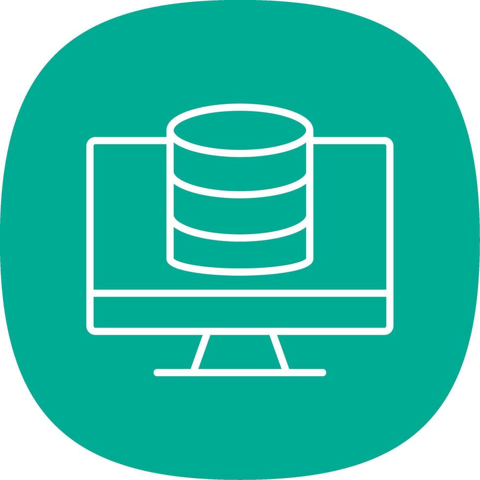 OnLine Curve Multi Circle Database Line Curve Icon Design vector