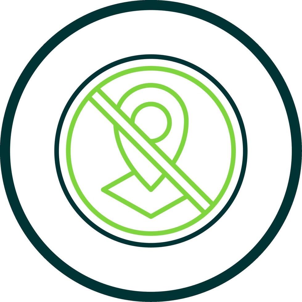 Prohibited Sign Line Circle Icon Design vector