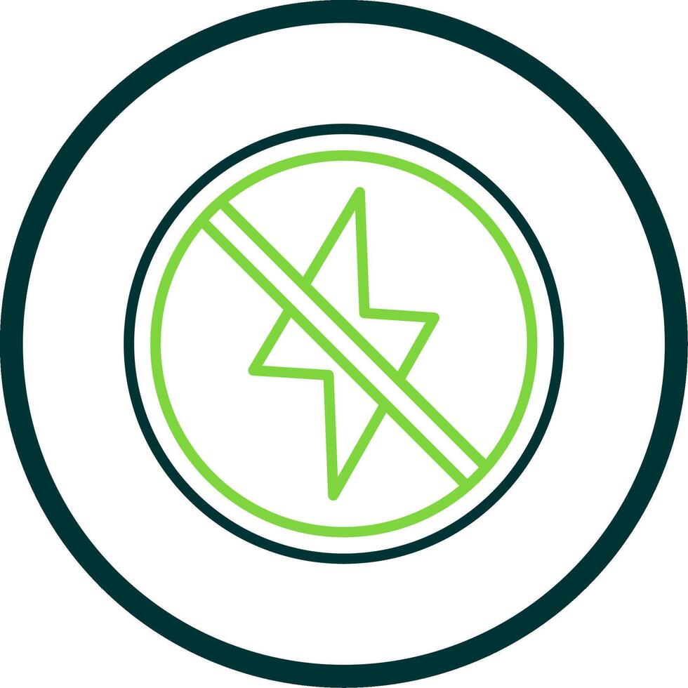 Prohibited Sign Line Circle Icon Design vector