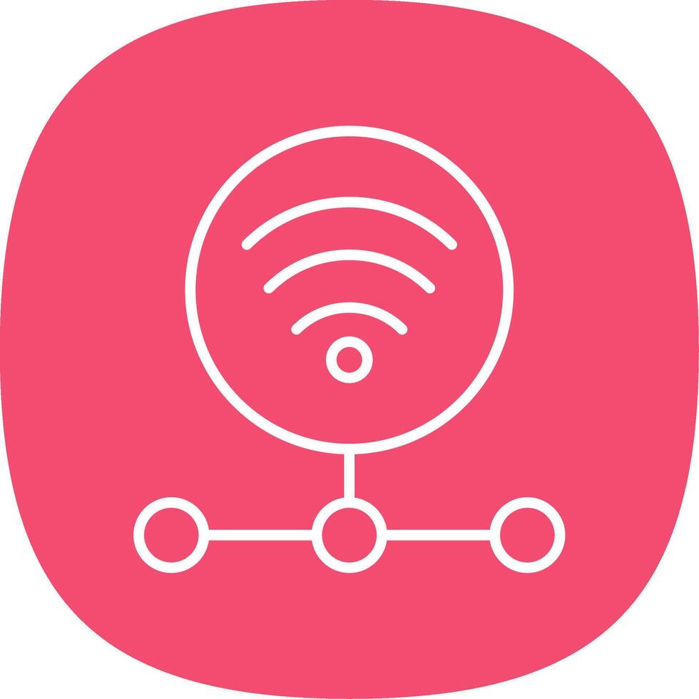 Internet Connection Line Curve Icon Design vector