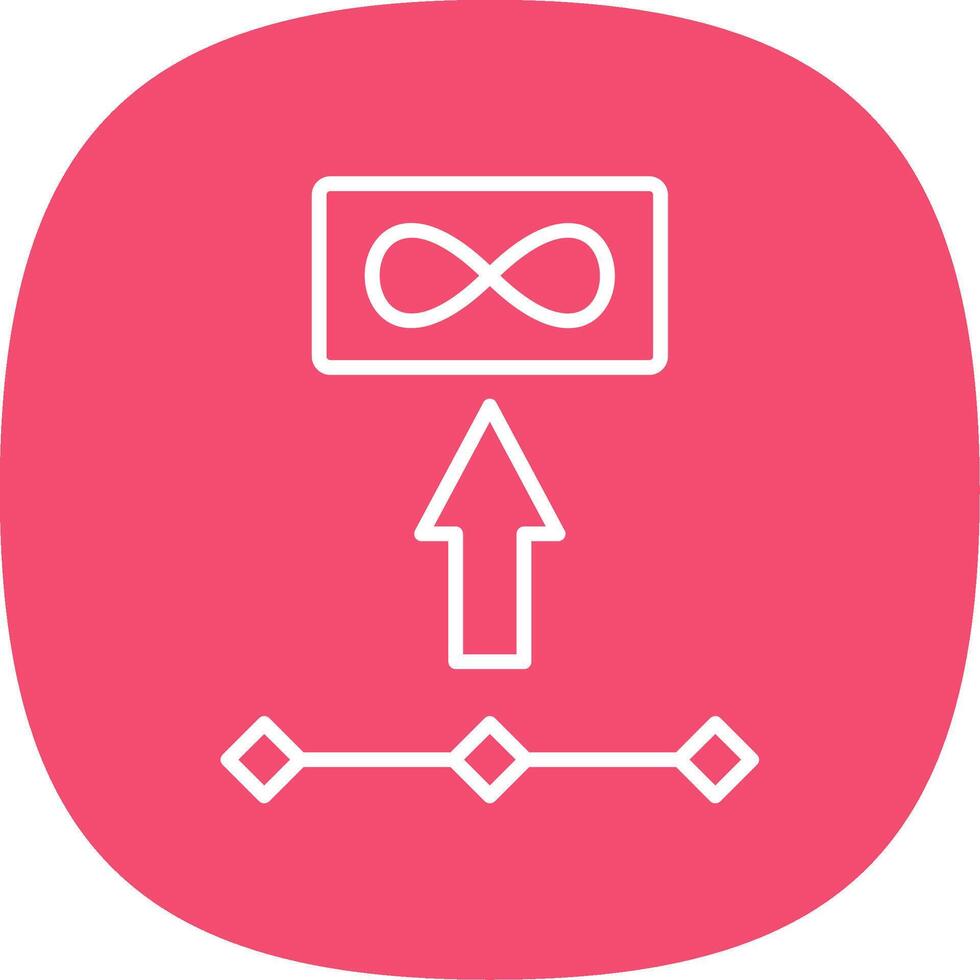 Unlimited Storage Line Curve Icon Design vector