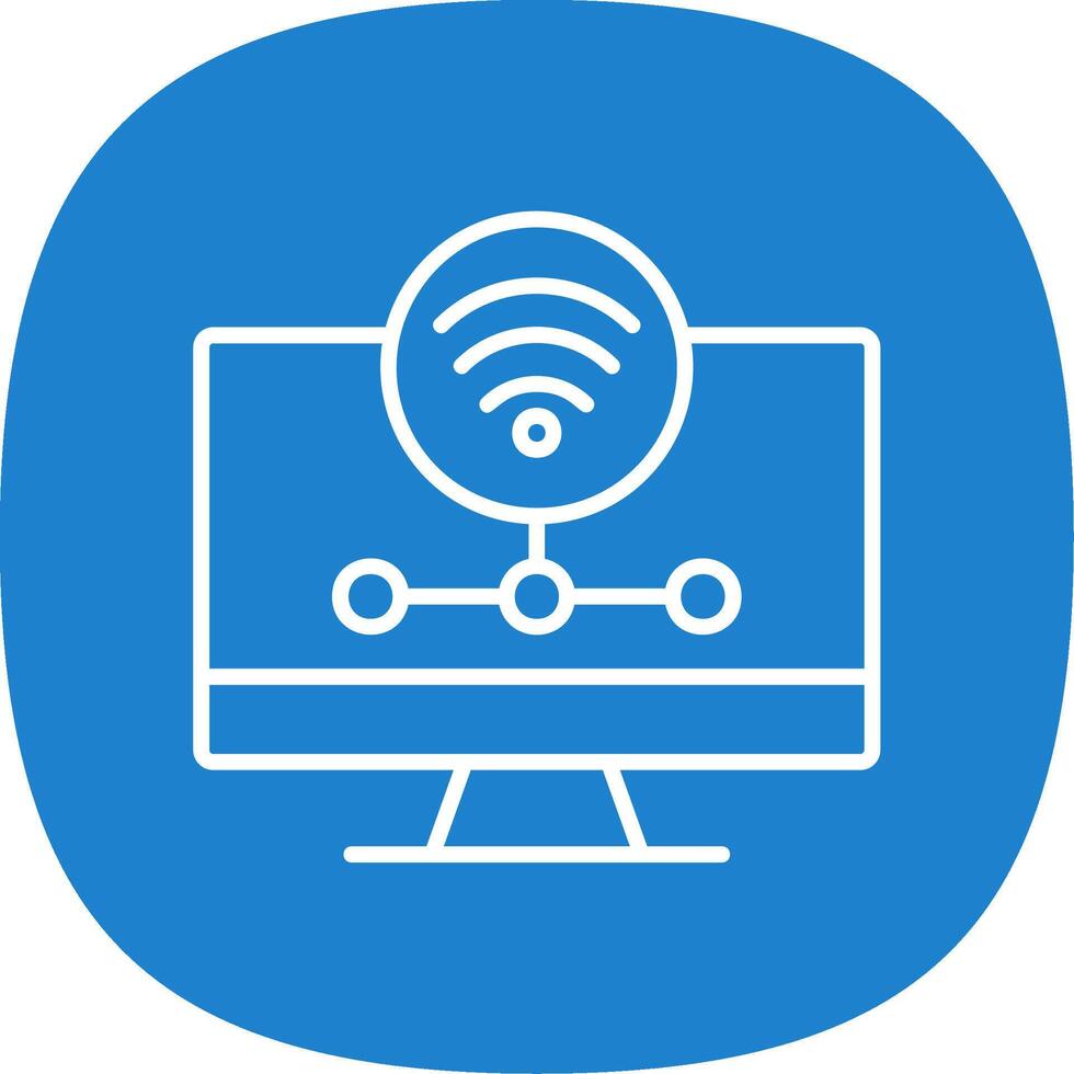 Wifi Server Line Curve Icon Design vector