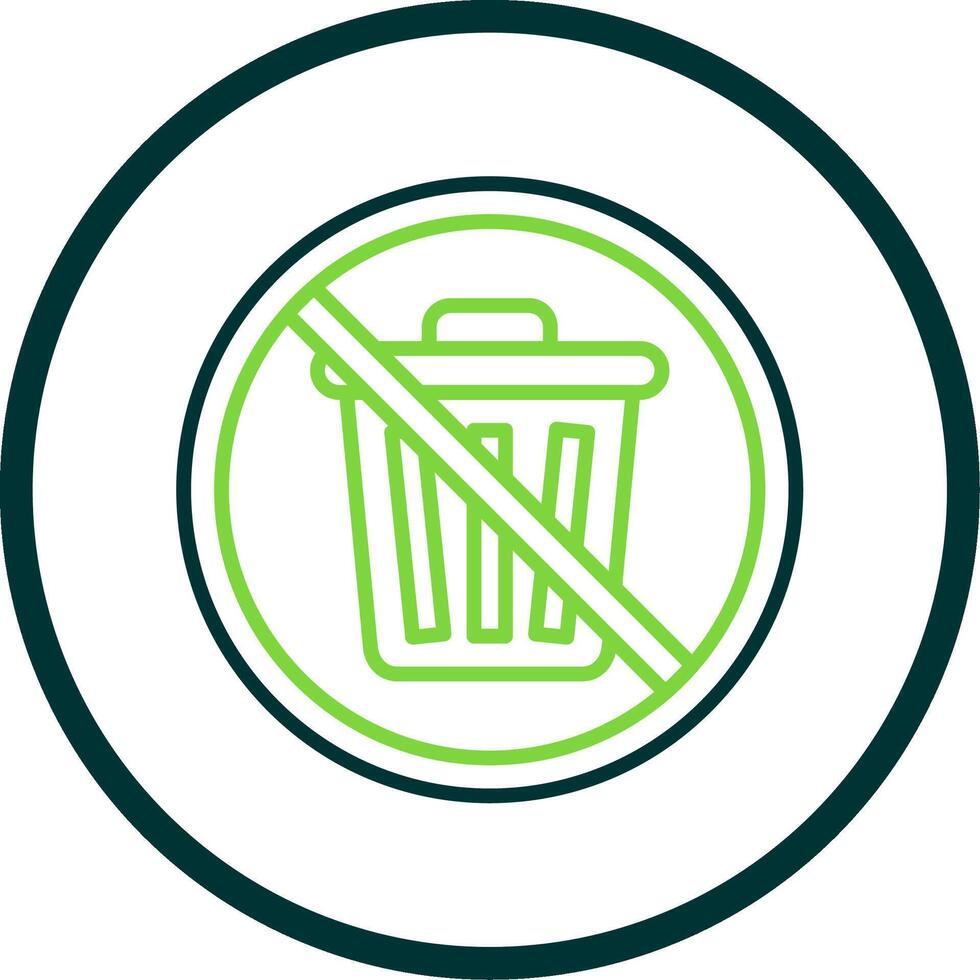 Prohibited Sign Line Circle Icon Design vector