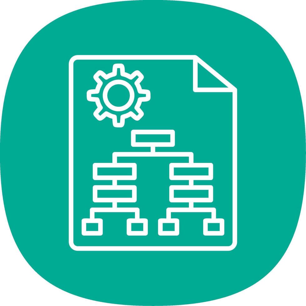 Business Hierarchy Line Curve Icon Design vector