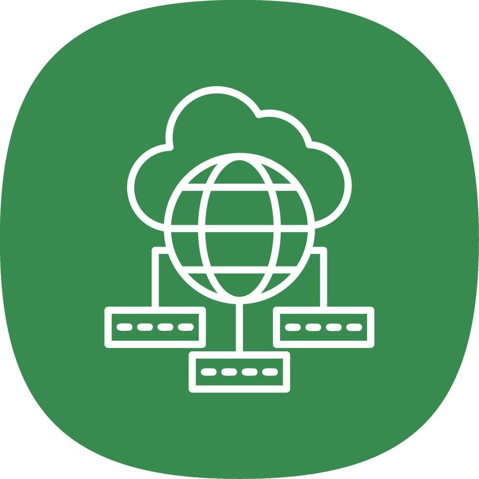 Data Sumit Line Curve Icon Design vector