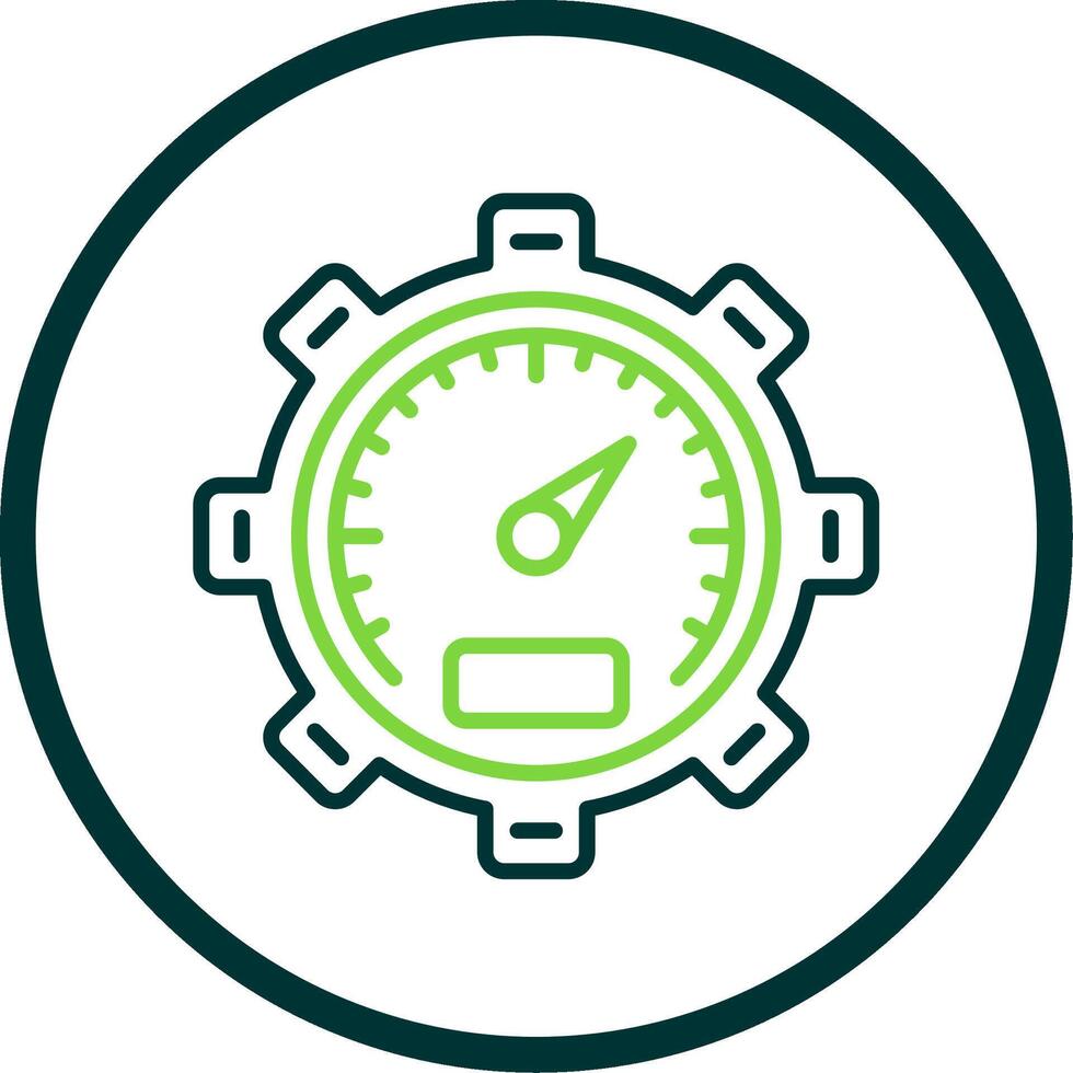 Pressure Gauge Line Circle Icon Design vector