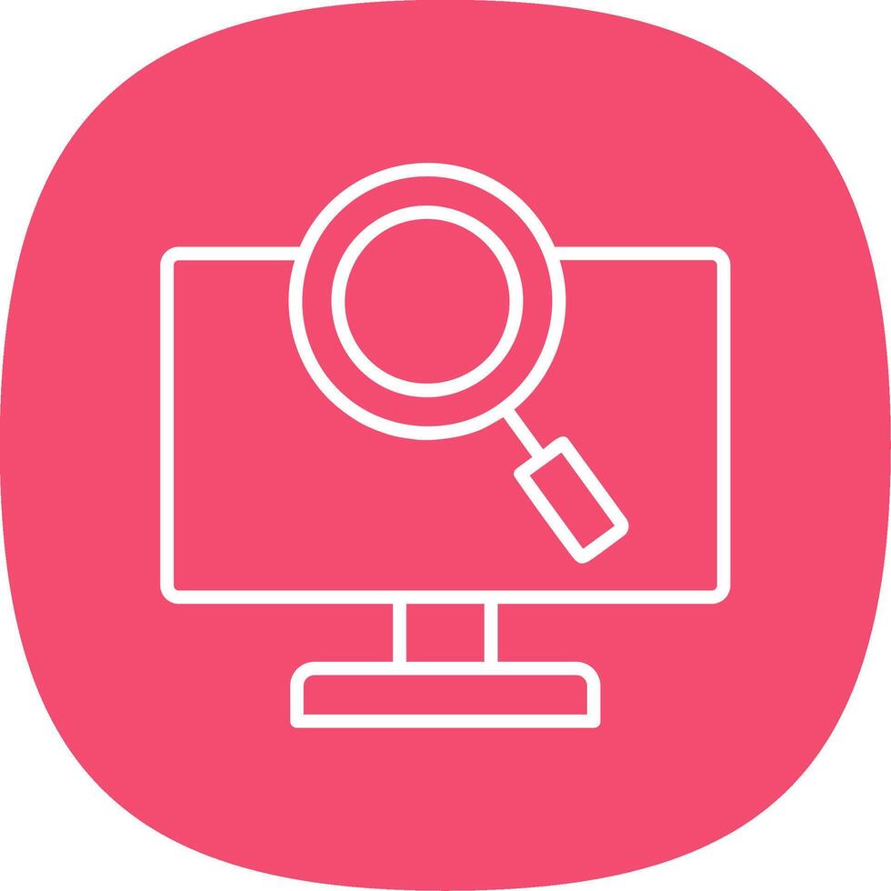 Computer Scan Line Curve Icon Design vector