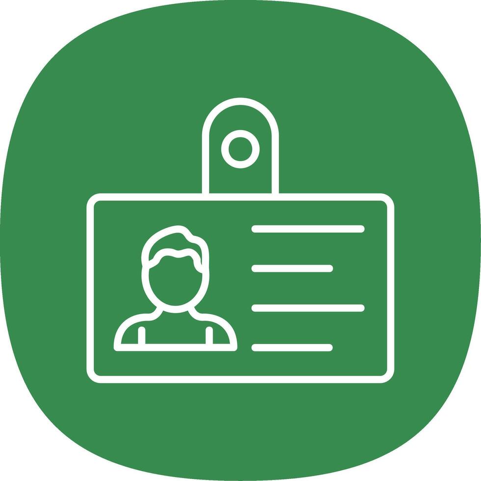 Identity Card Line Curve Icon Design vector