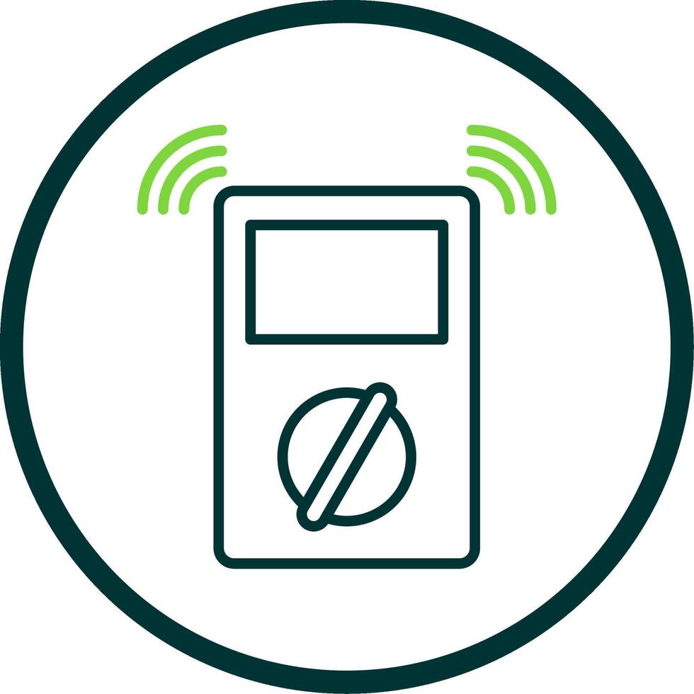 Metre Line Circle Icon Design vector