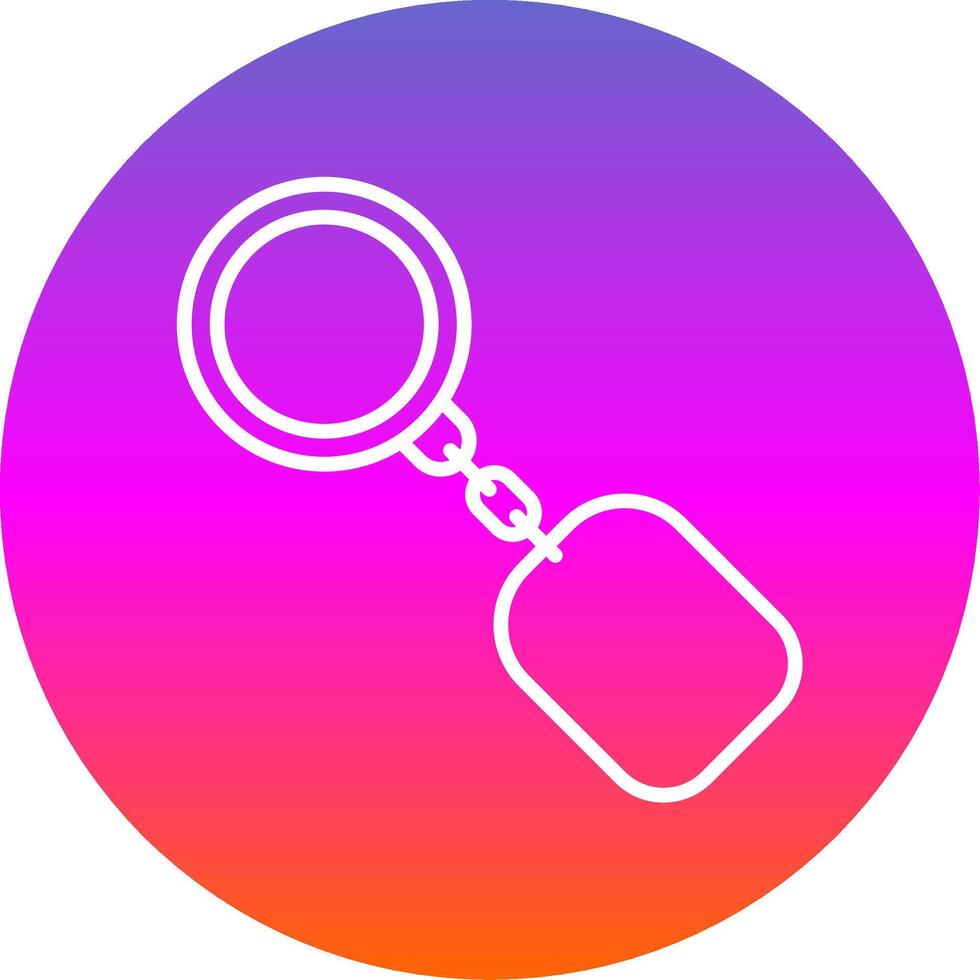 Key Ring Line Gradient Circle Icon vector