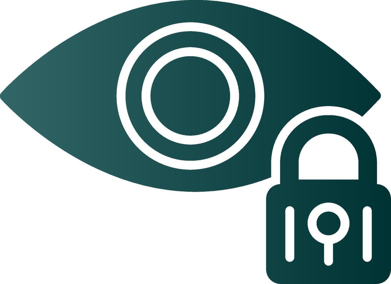 Retinal Scan Glyph Gradient Icon vector