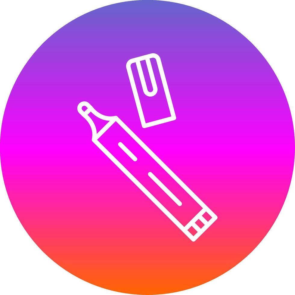 Pen Line Gradient Circle Icon vector