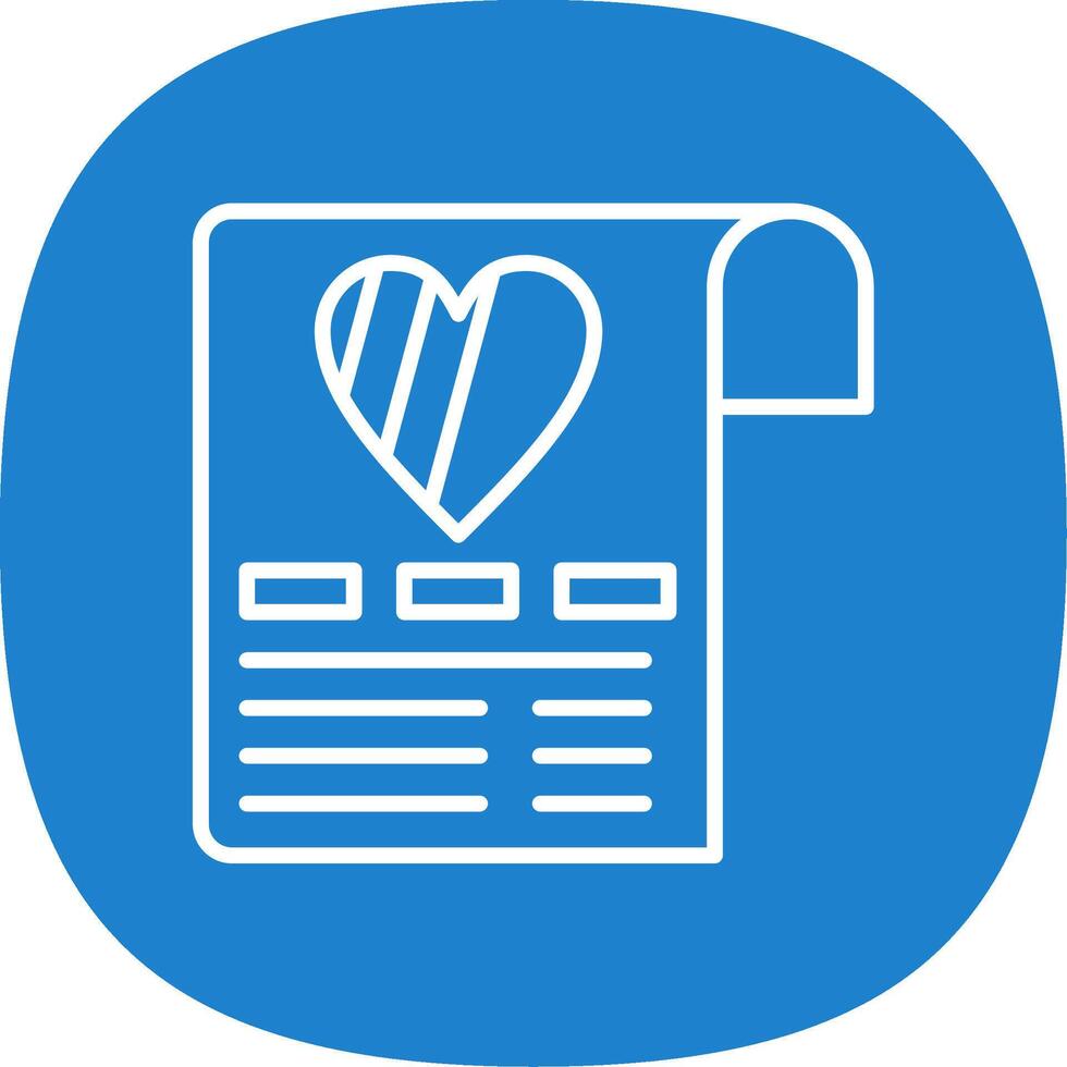 Wish List Line Curve Icon Design vector