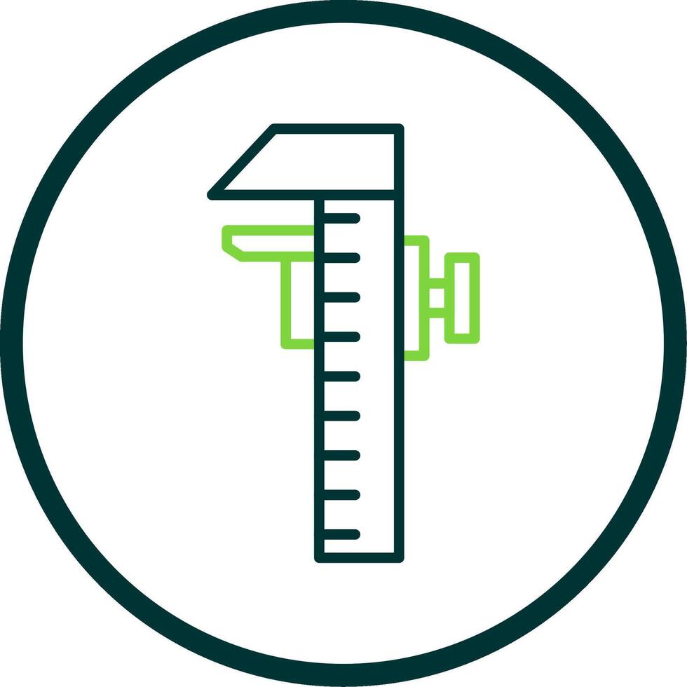 Caliper Line Circle Icon Design vector