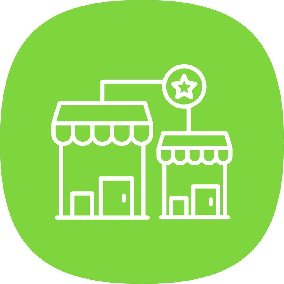 Franchise Line Curve Icon Design vector
