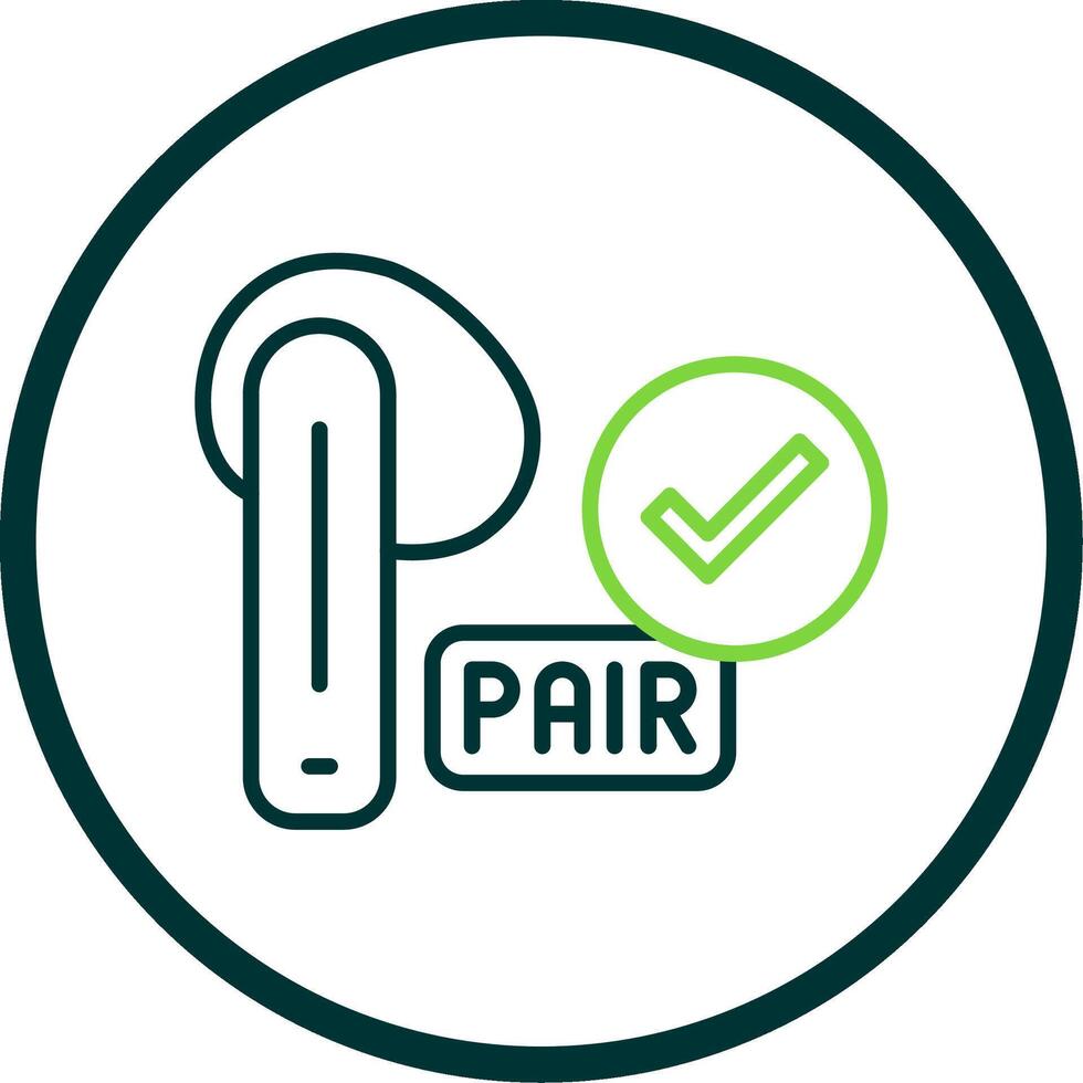 Pairing Line Circle Icon Design vector