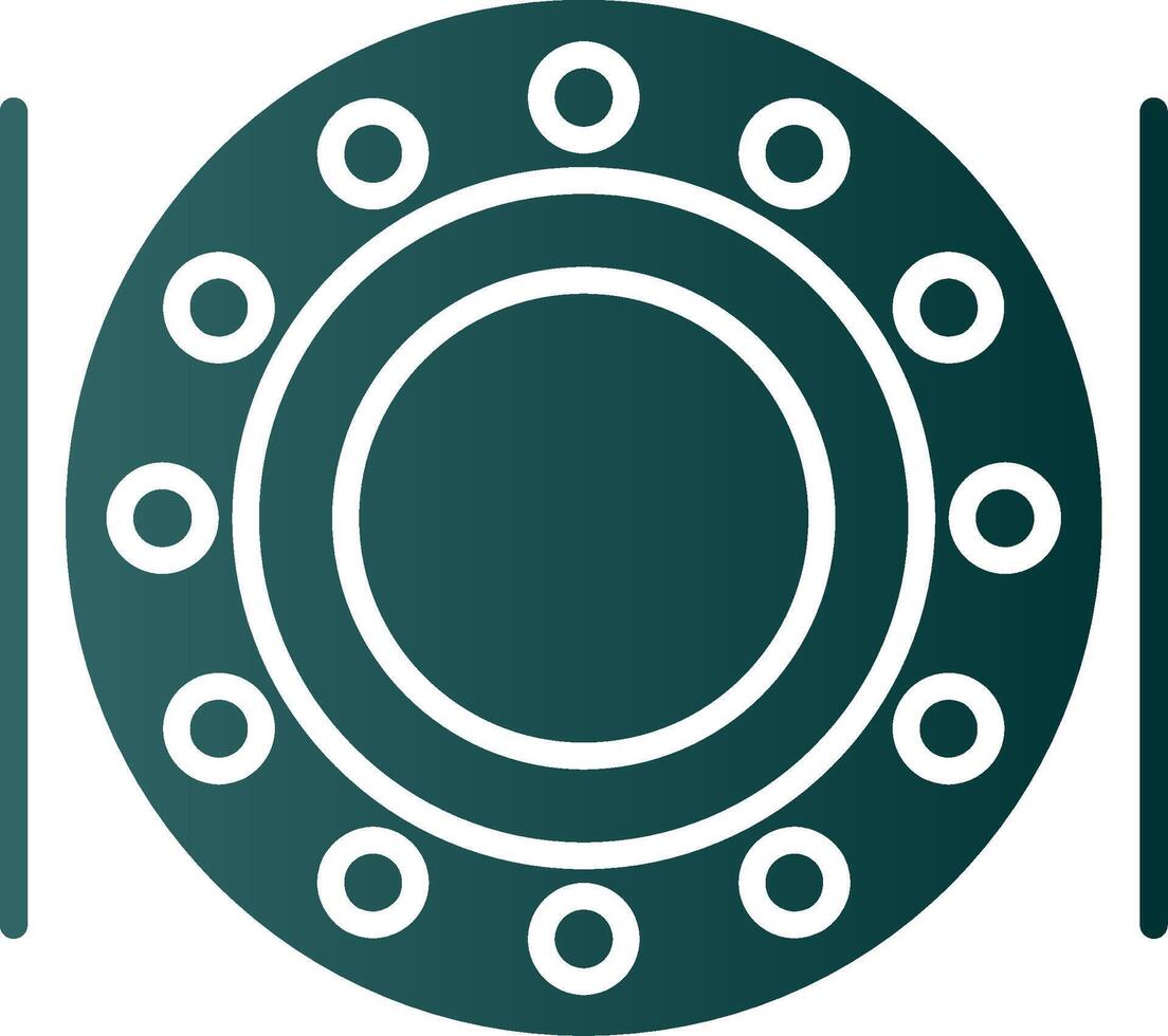 Ball Bearing Glyph Gradient Icon vector