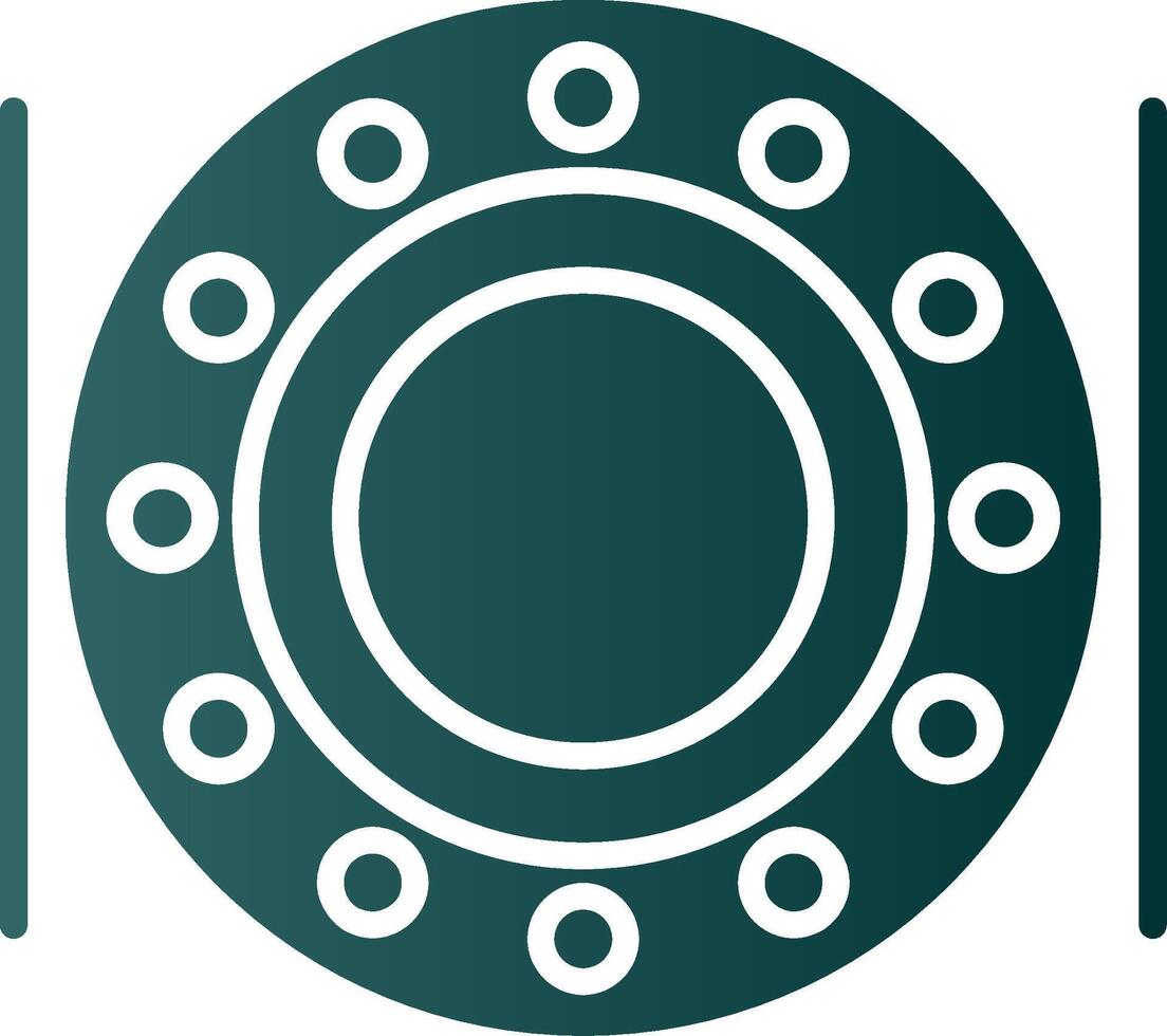 Ball Bearing Glyph Gradient Icon vector