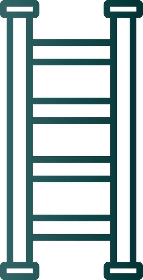 Step Ladder Line Gradient Icon vector