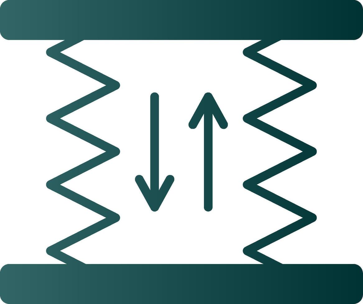 Car Lift Glyph Gradient Icon vector