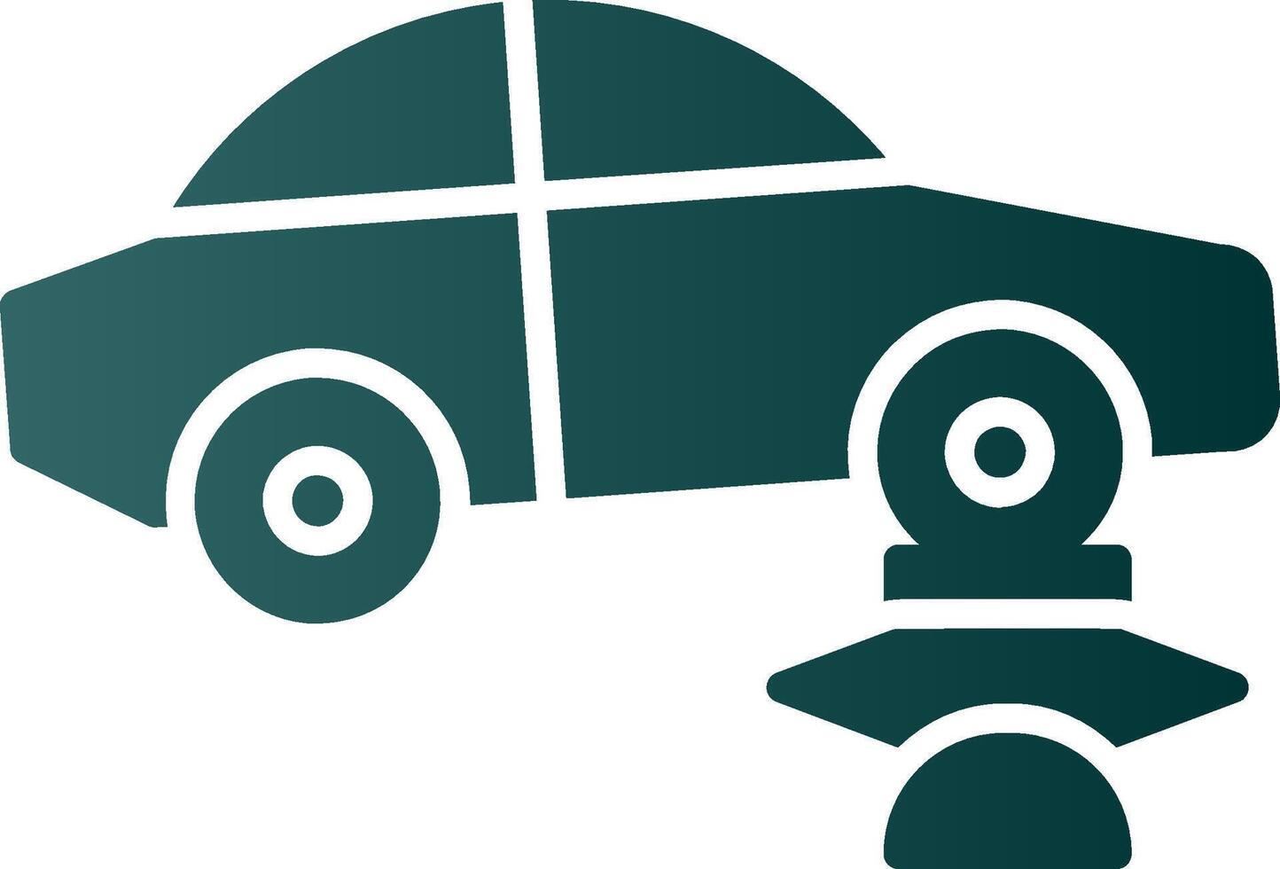 Car Jack Glyph Gradient Icon vector