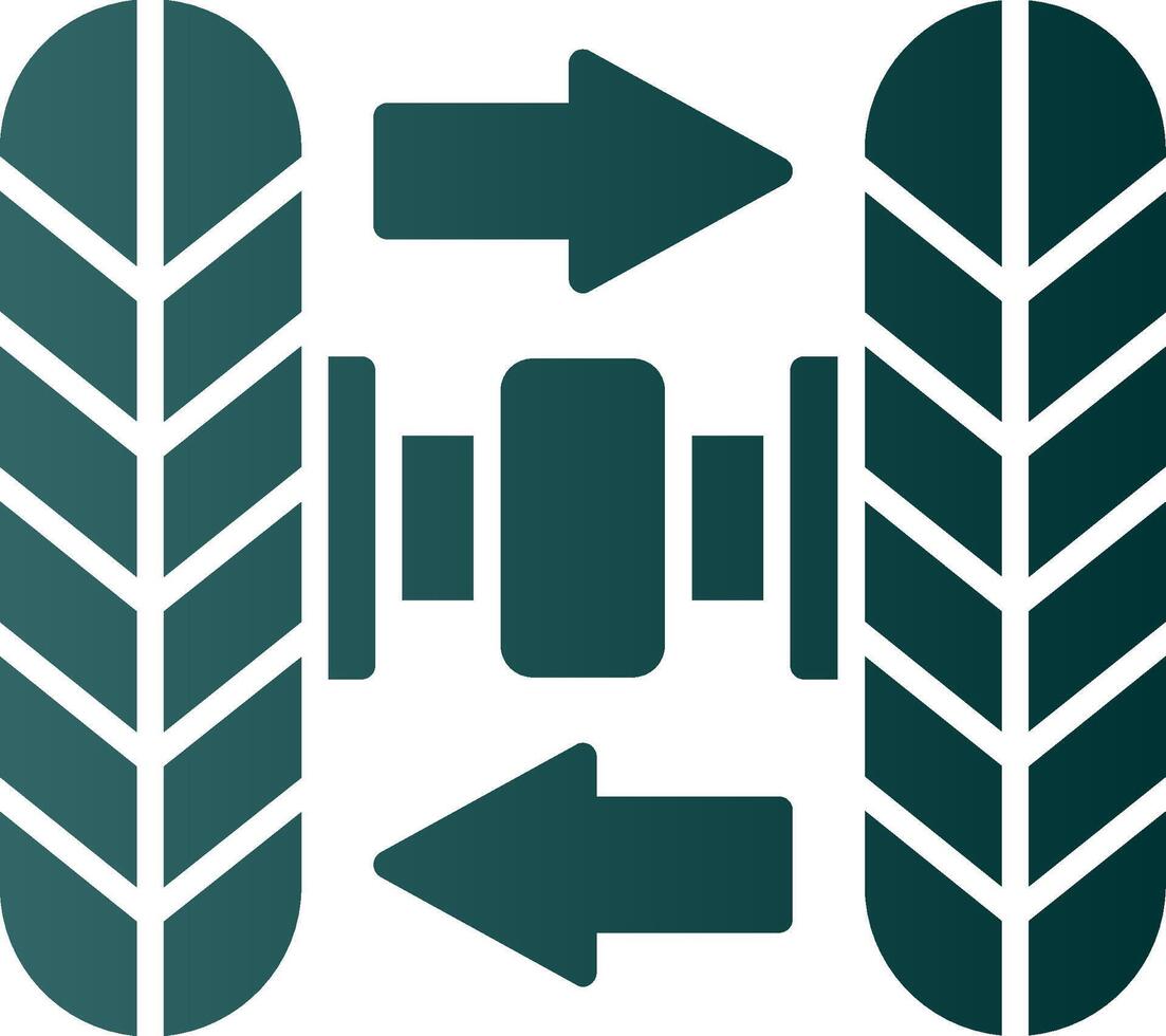 Wheel Alignment Glyph Gradient Icon vector
