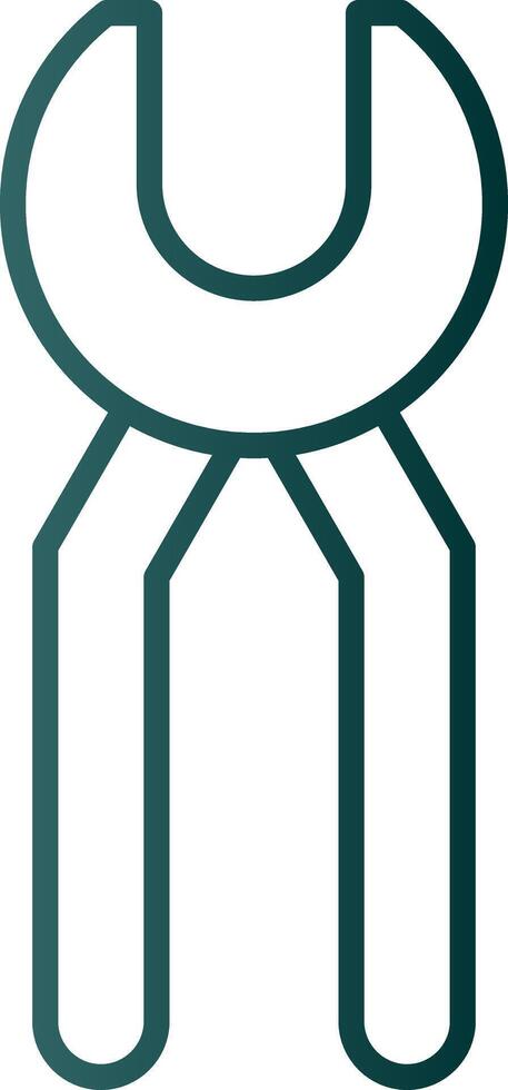 Pincers Line Gradient Icon vector