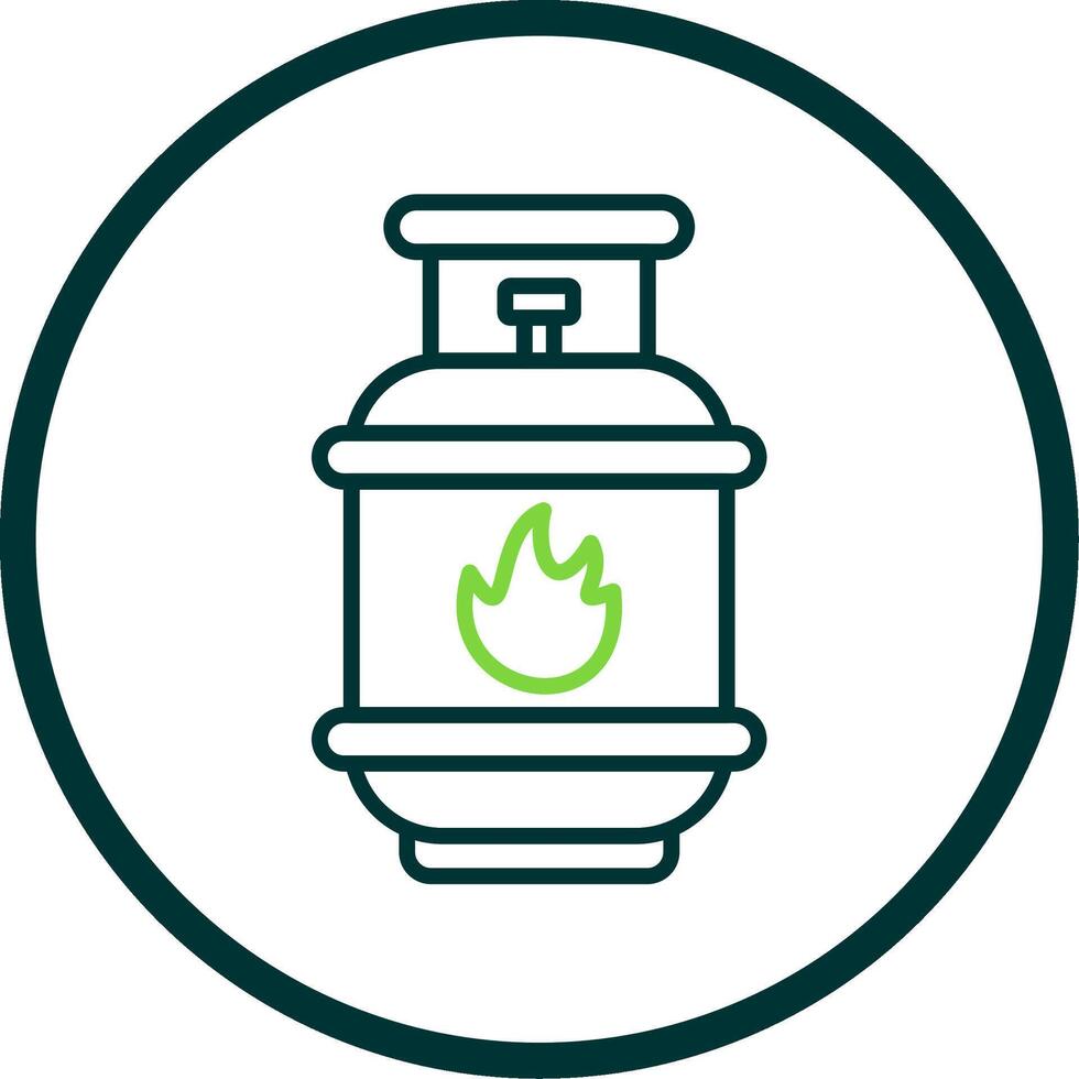 Gas Line Circle Icon Design vector