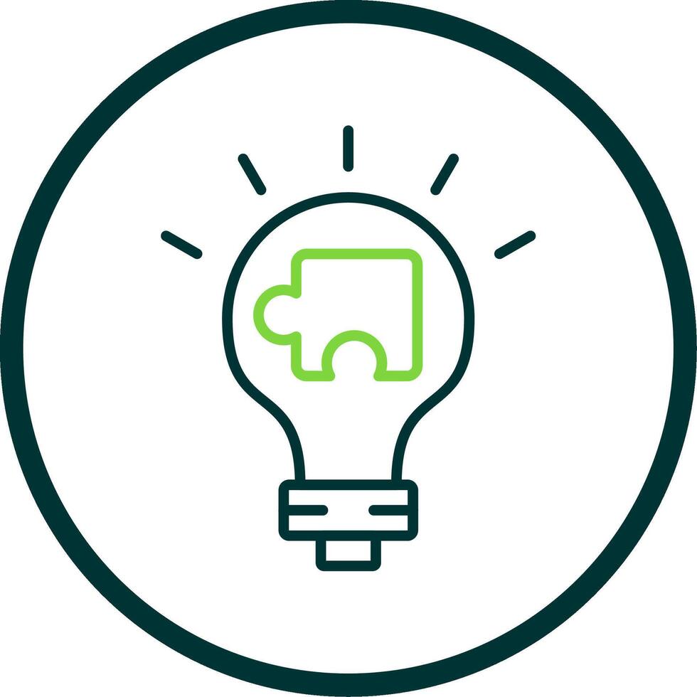 Solution Line Circle Icon Design vector
