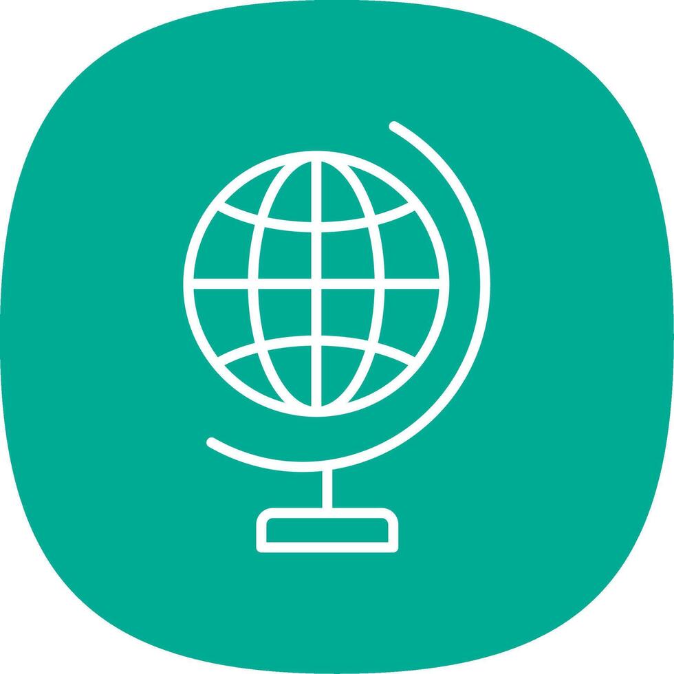 Global World Line Curve Icon Design vector
