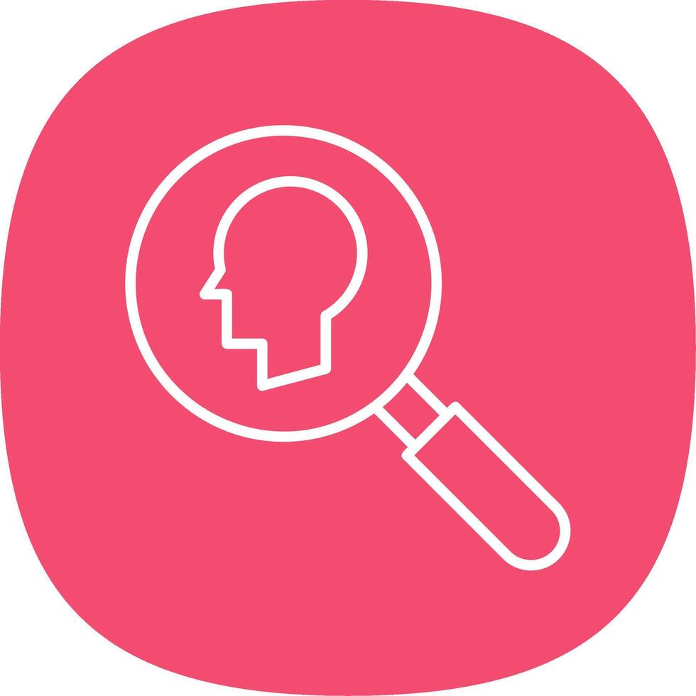 Intelligent Search Line Curve Icon Design vector