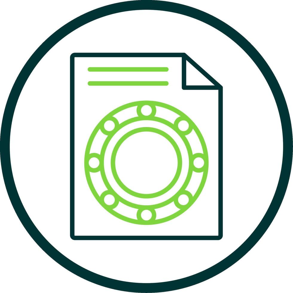 Ball Bearing Line Circle Icon Design vector