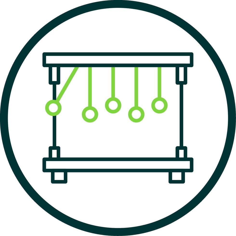 Pendulum Line Circle Icon Design vector
