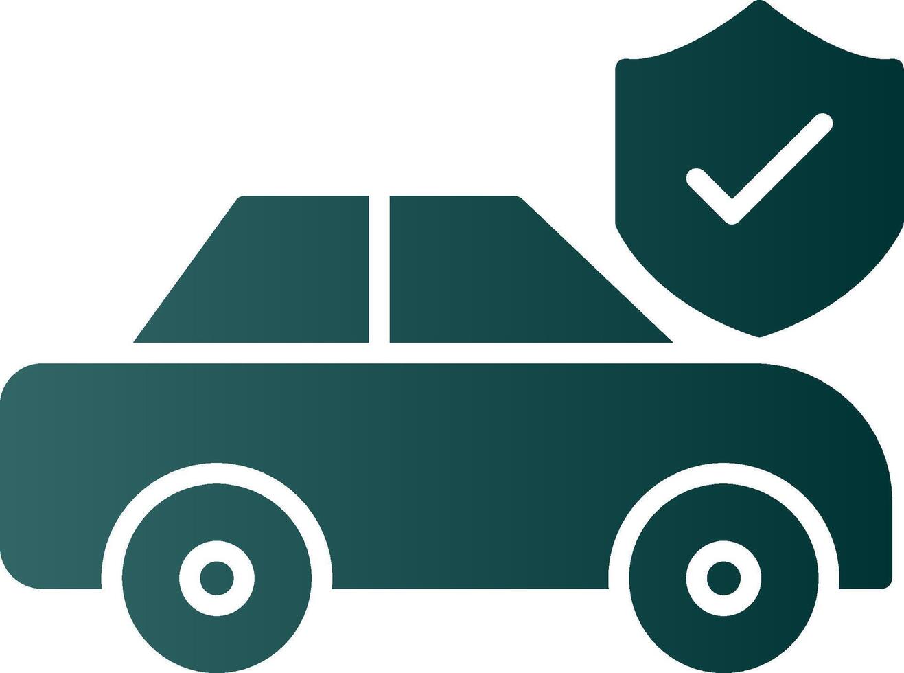 Car Insurance Glyph Gradient Icon vector