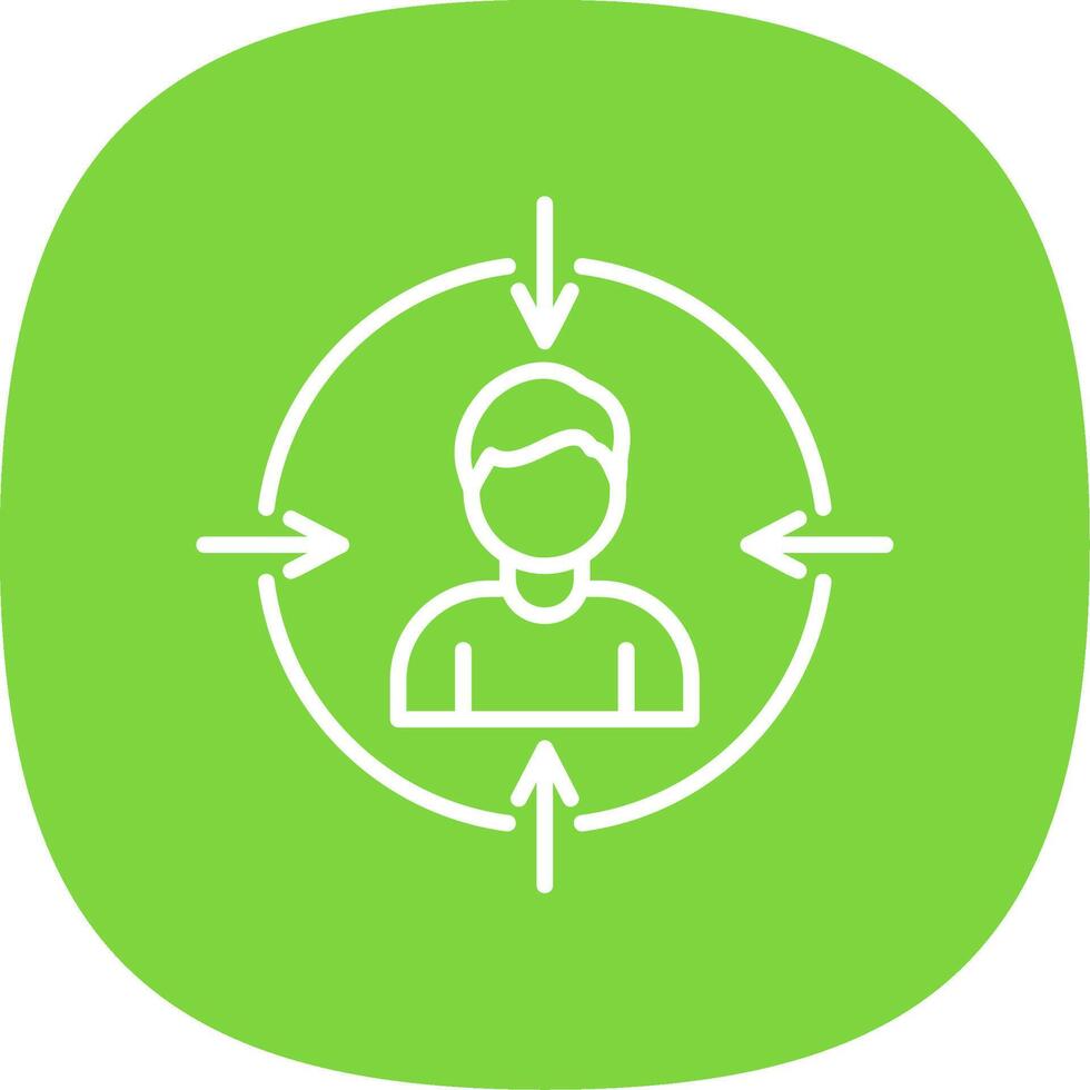 Target Audiences Line Curve Icon Design vector